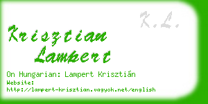 krisztian lampert business card